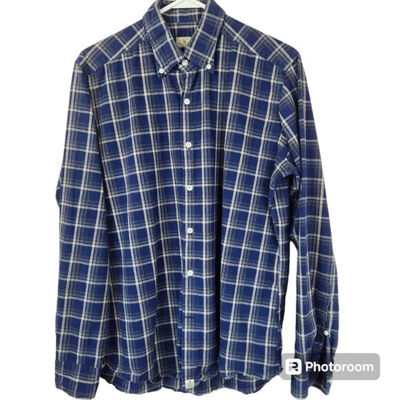 Sonrisa Luxury Shirt Mens Long Sleeve Plaid Pattern Button Down Shirt 42-16 1/2 - Picture 1 of 8
